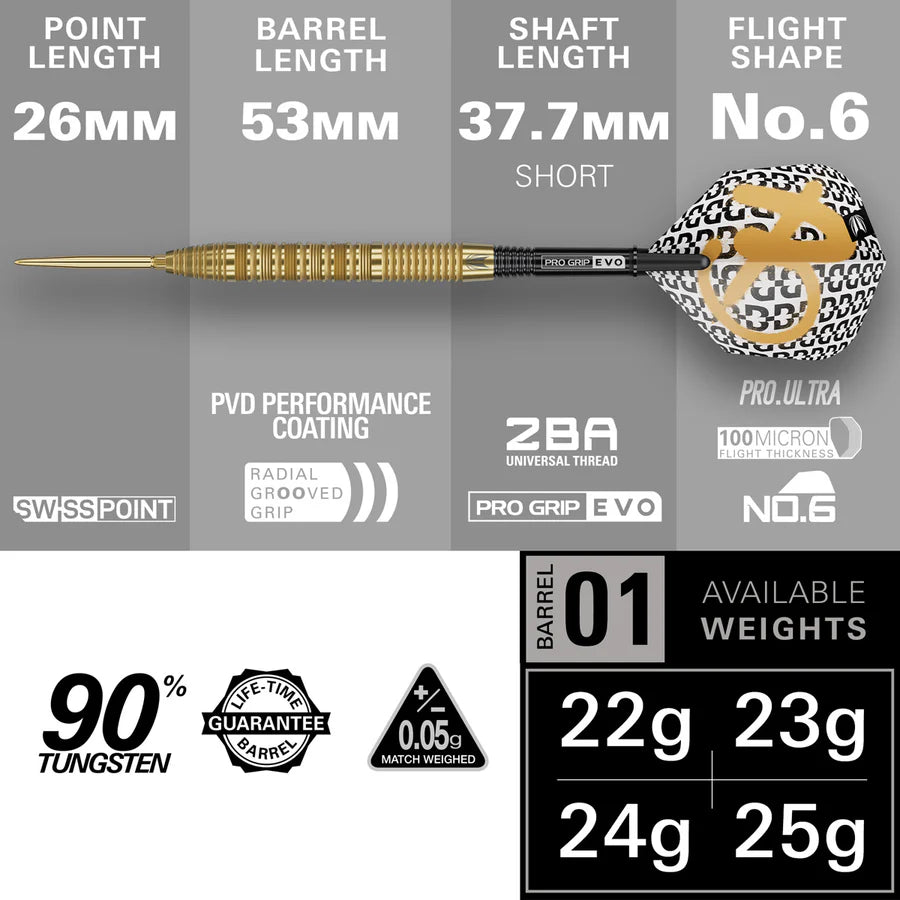Bolide Envy 01 90% Tungsten Steel Tip Darts - Image 2