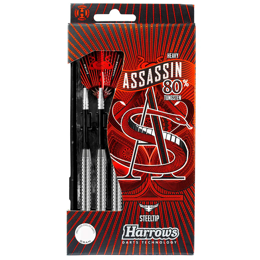 Harrows Assassin 80% Tungsten Red Steel Tip Darts - Image 2