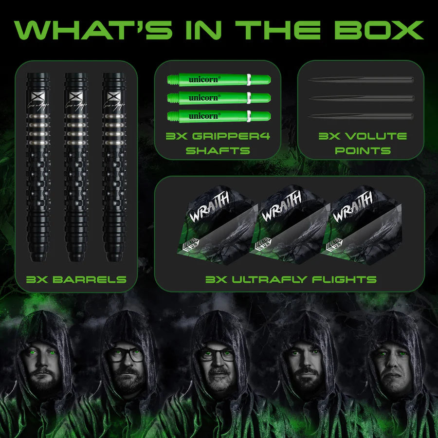 Unicorn Wraith Cameron Menzies 90% Tungsten Steel Tip Darts - Image 2