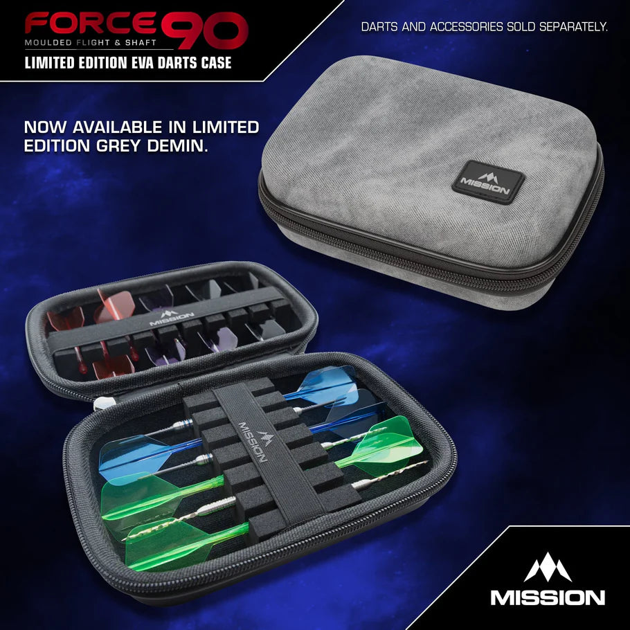 Force 90 Eva Darts Case Grey Denim - Image 4