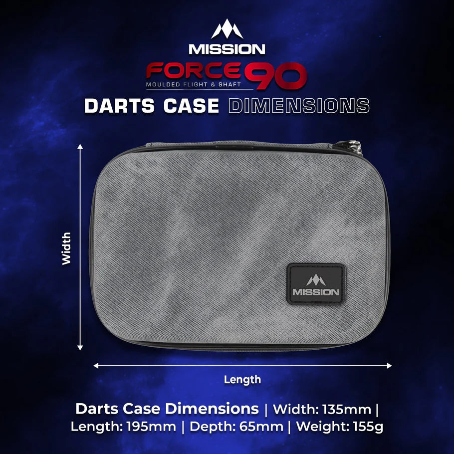 Force 90 Eva Darts Case Grey Denim - Image 3