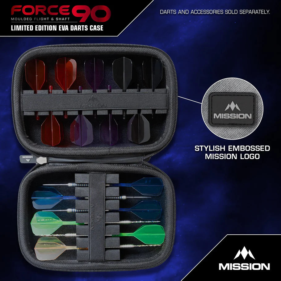 Force 90 Eva Darts Case Grey Denim - Image 2