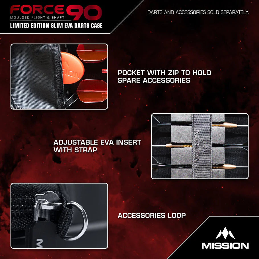 Force 90 Eva Darts Case Grey Denim - Image 7