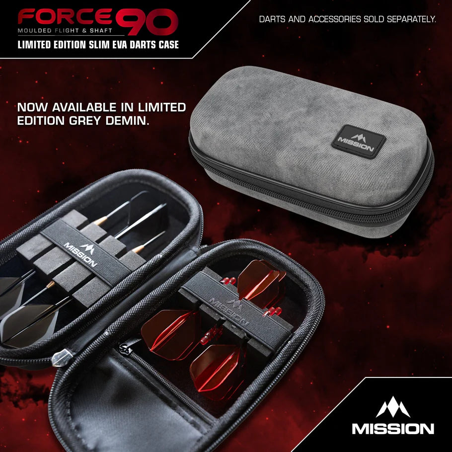 Force 90 Eva Darts Case Grey Denim - Image 10