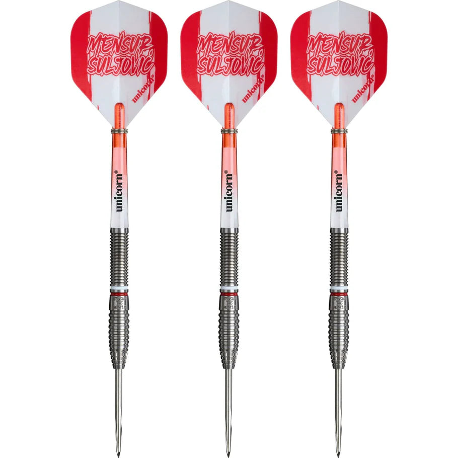 Unicorn Mensur Suljovic 95% Tungsten Steel Tip Darts - Image 2
