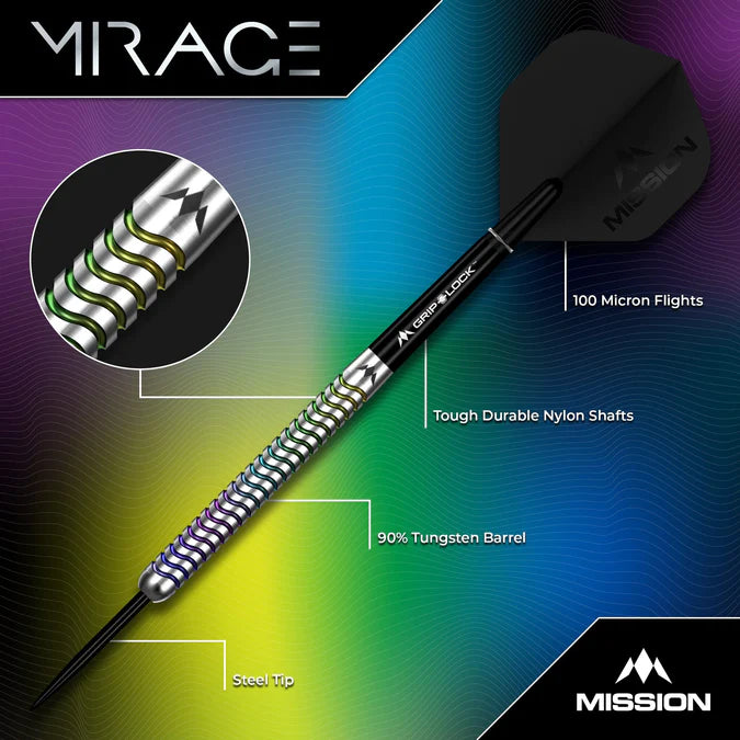 Mission Mirage 90% Tungsten Steel Tip Darts - Image 2