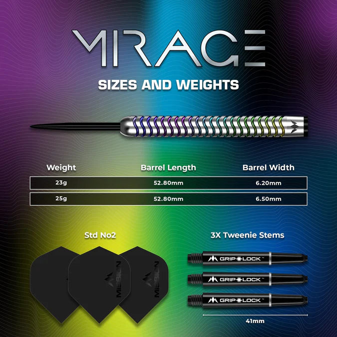 Mission Mirage 90% Tungsten Steel Tip Darts - Image 5