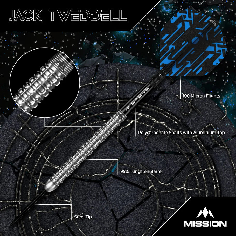 Mission Jack Tweddell 95% Tungsten Steel Tip Darts - Image 3