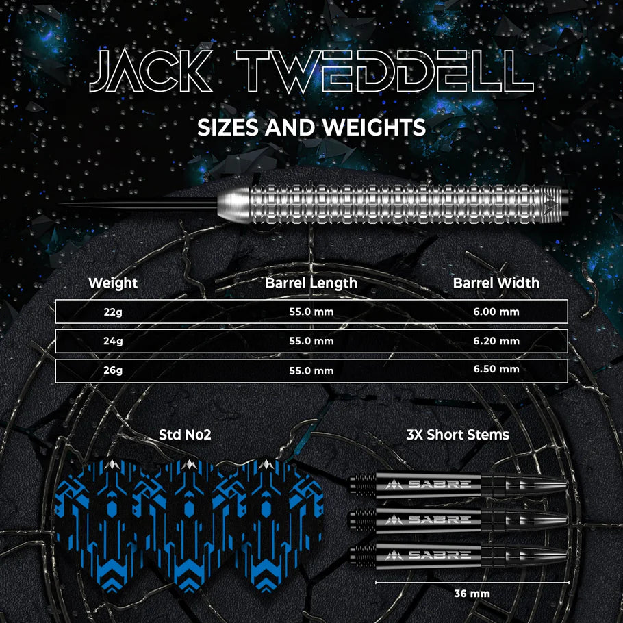Mission Jack Tweddell 95% Tungsten Steel Tip Darts - Image 4