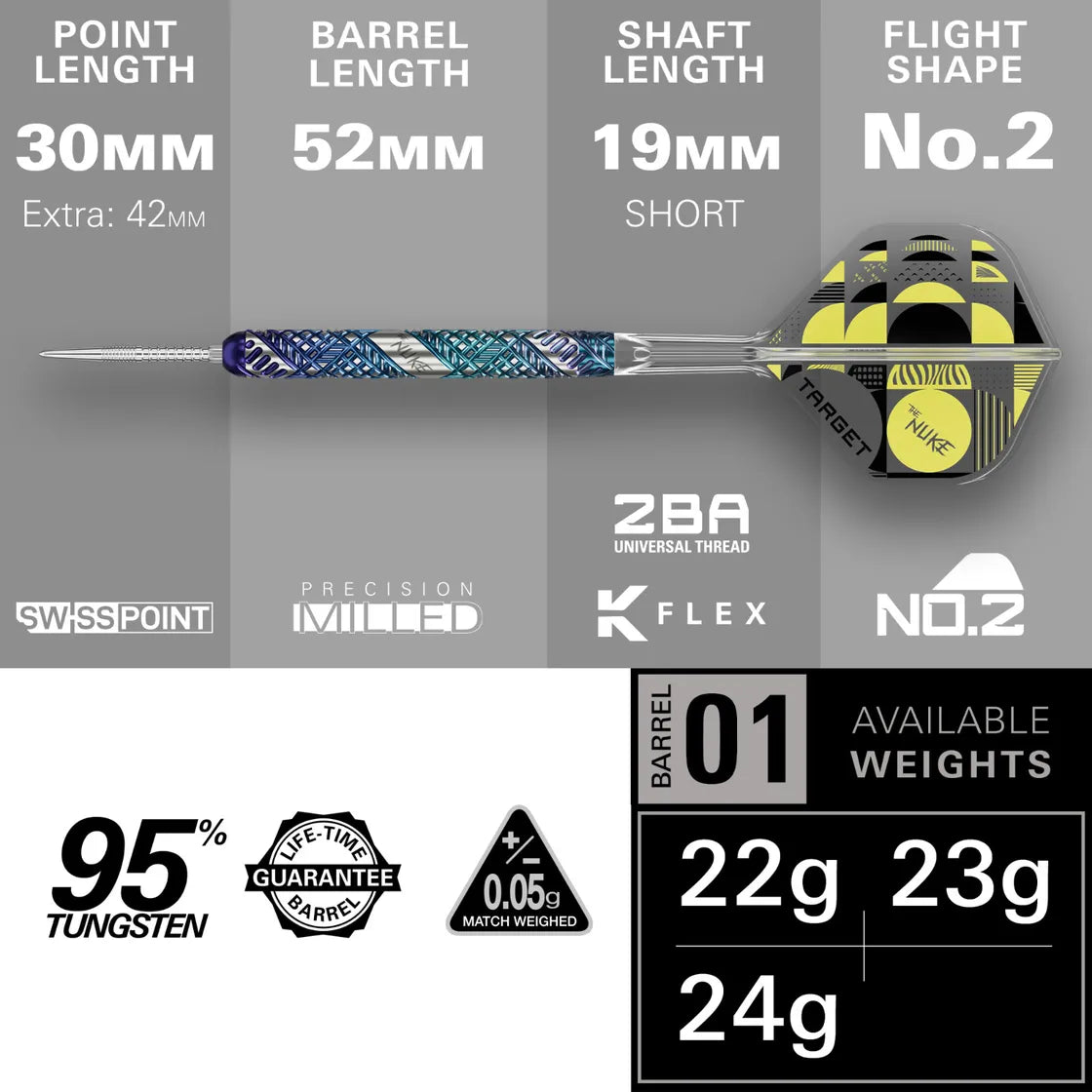 Luke Littler Edge 95% Tungsten SP Steel Tip Darts - Image 5