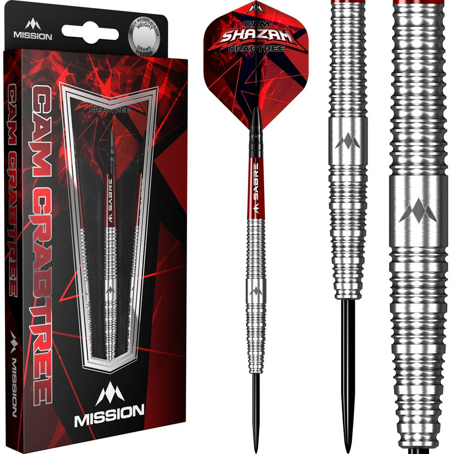 Mission Cam Crabtree Natural 95% Tungsten Steel Tip Darts - Image 2