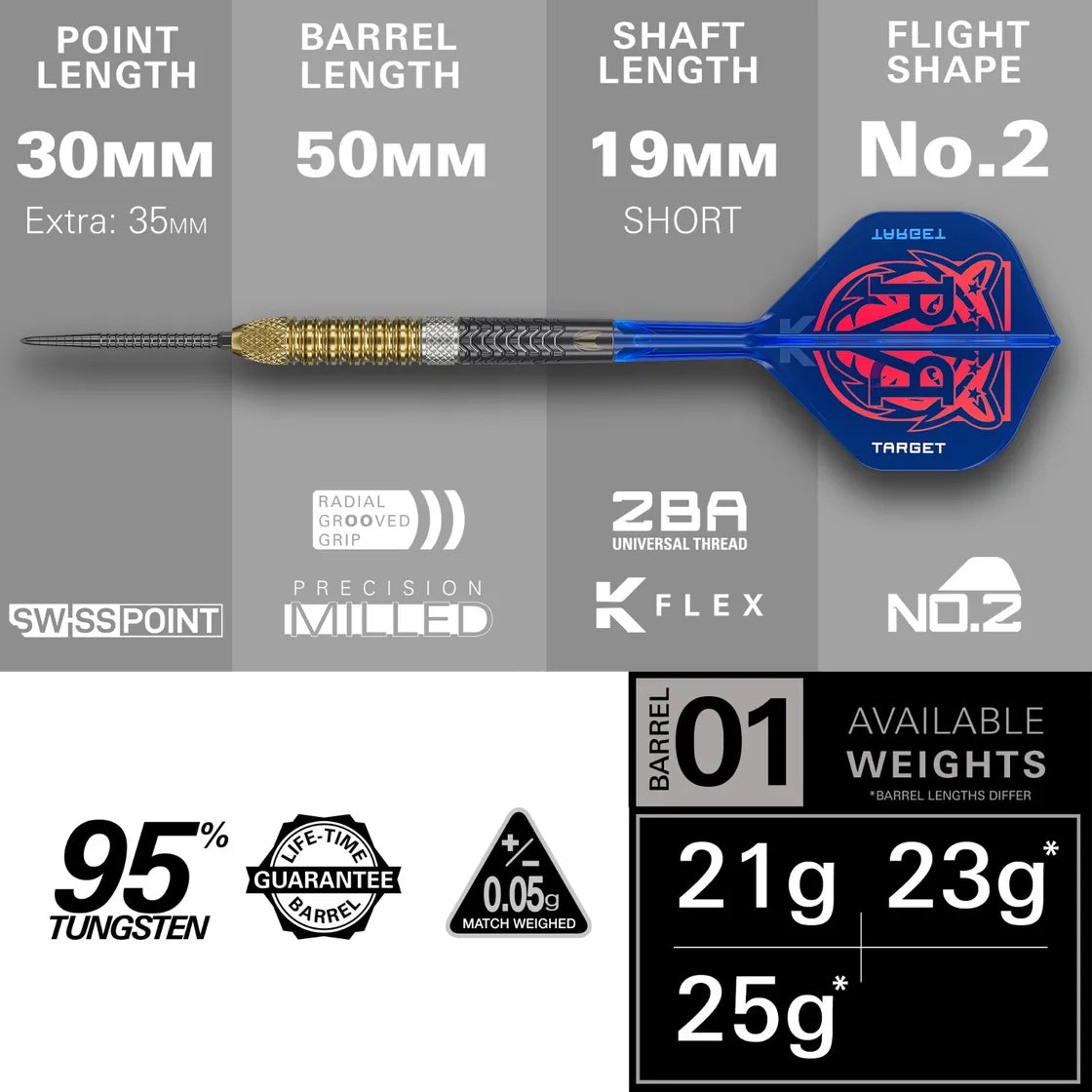 Raymond Van Barneveld G6 SP Steel Tip Darts - Image 2