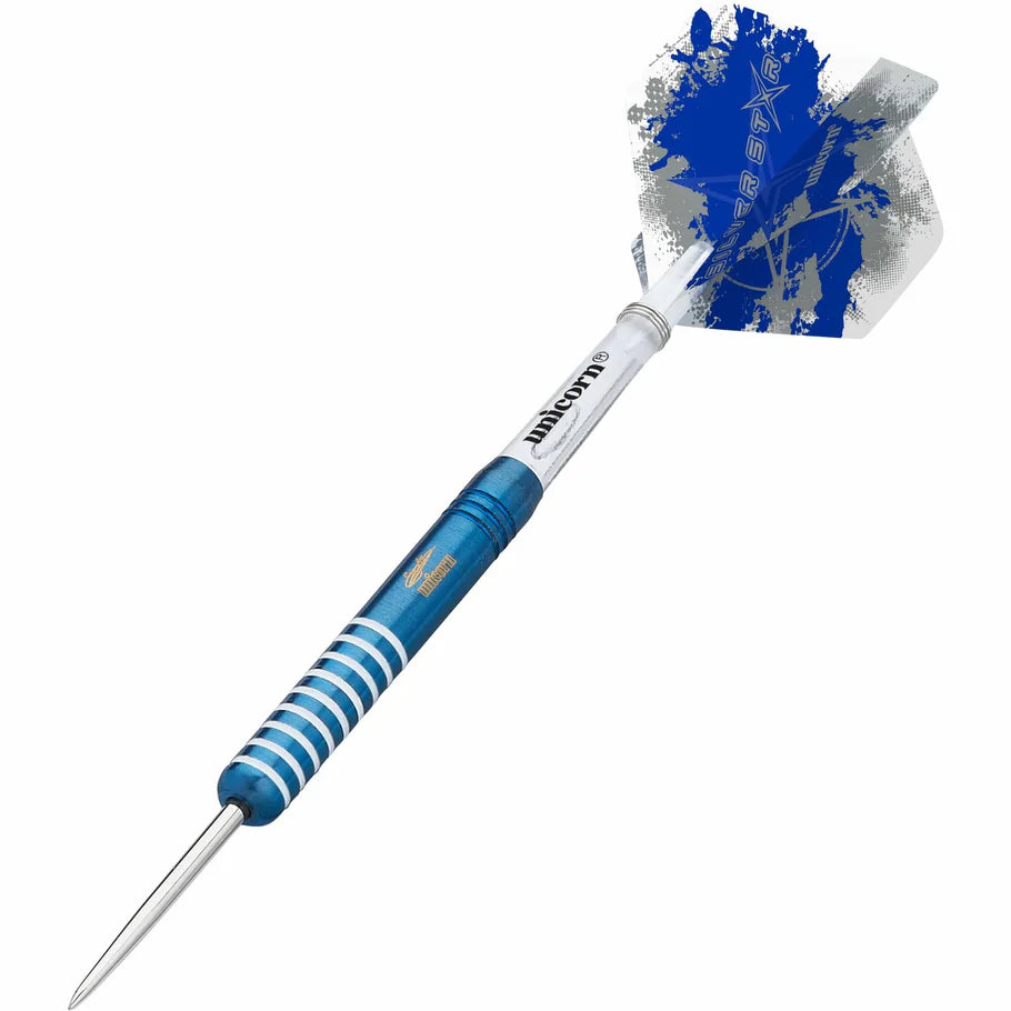 Unicorn Gary Anderson Silver Star Blue Steel Tip Darts - Image 3